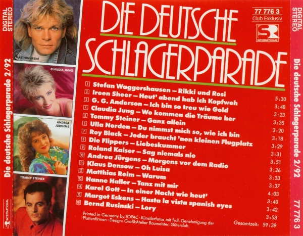 Die deutsche Schlagerparade 1992-2 - Die deutsche Schlagerparade 1992-2 - Back.jpg